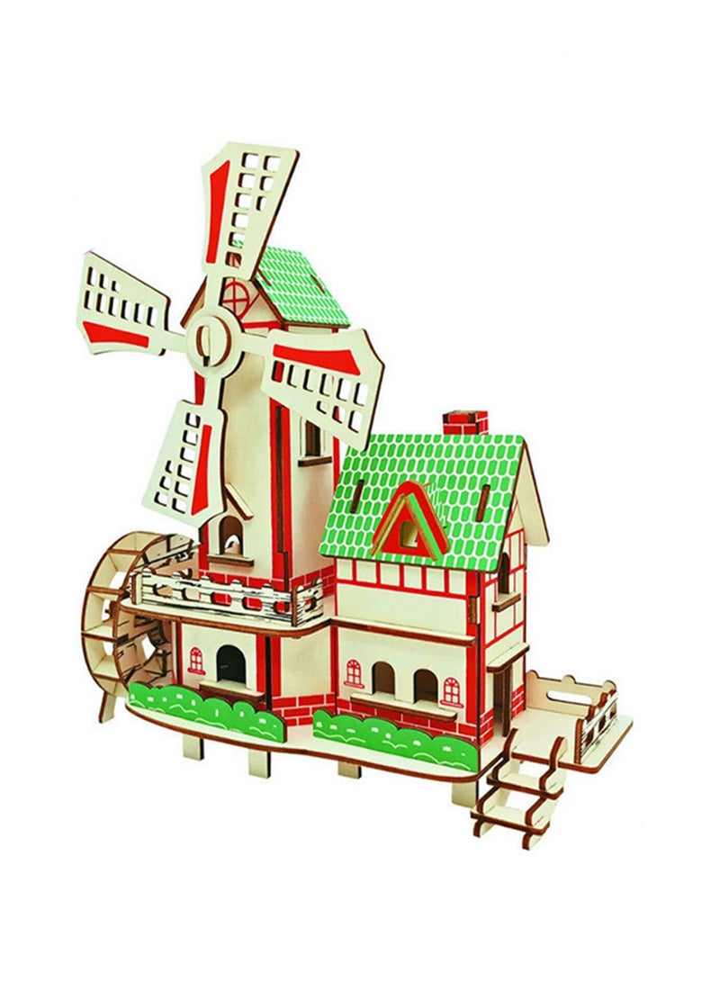 Children's Educational 3D Wooden Model Self-assembly Handmade Puzzle Toy (Flourishing 84Pcs) - Image 1